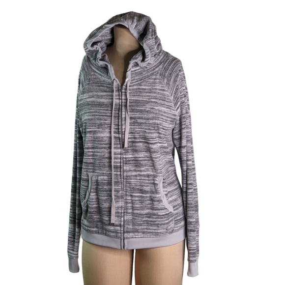 Juicy Couture Grey Bling Marled Hoodie,XL , EUC - Picture 1 of 4